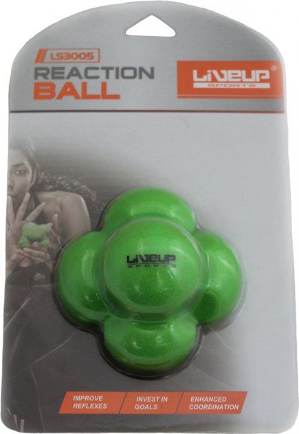 М'яч для тренування реакції LiveUp Reaction Ball 6.6 см Green