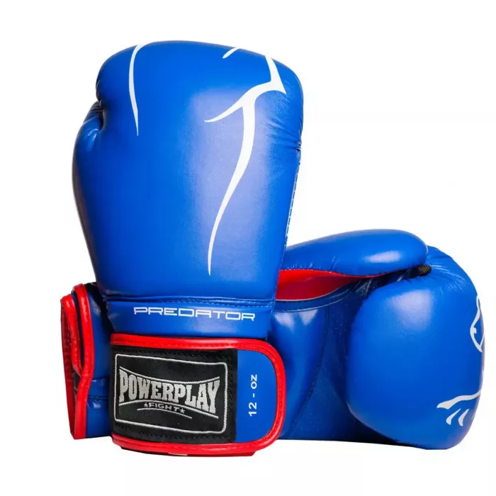 Боксерські рукавиці PowerPlay  Jaguar Сині 12 унцій