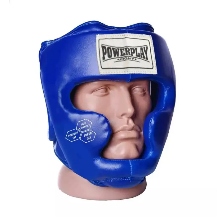 Боксерський шолом тренувальний PowerPlay Синій